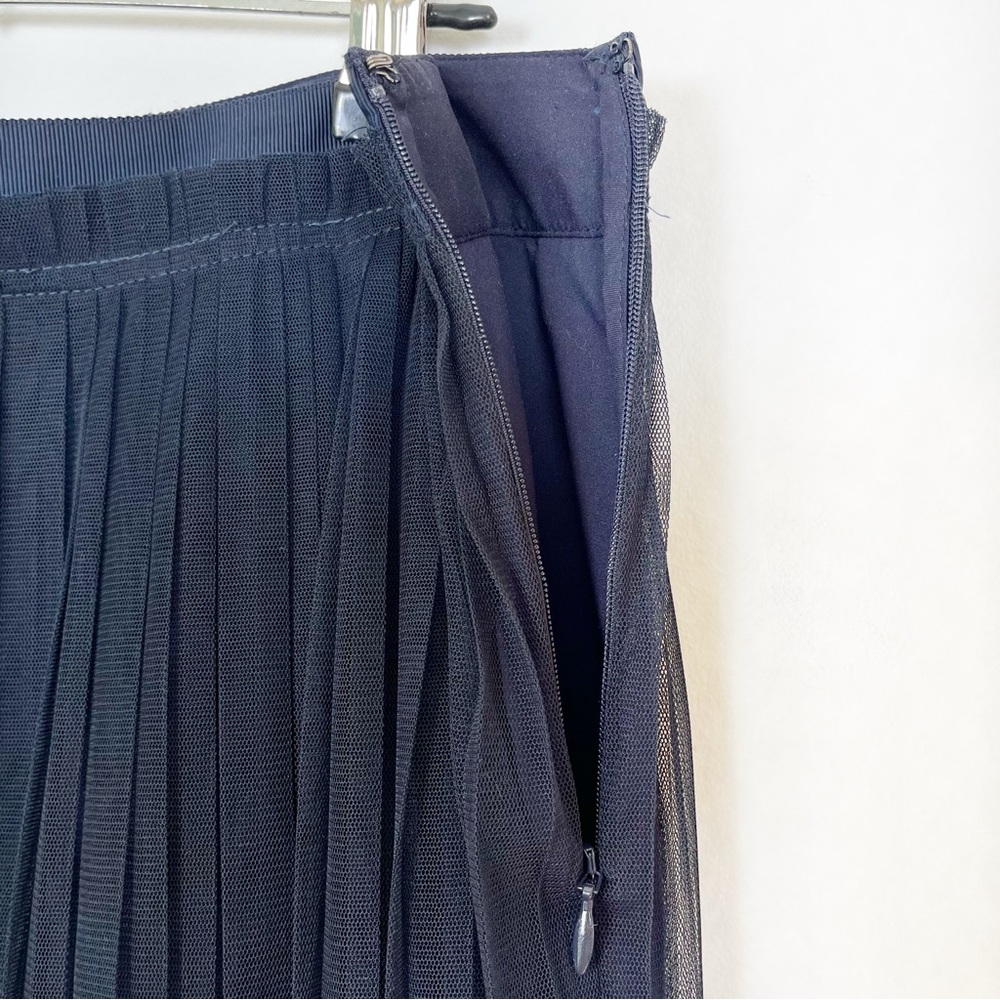 Banana Republic Navy Pleated Tulle A-Line Skirt Size 2 - Picture 6 of 12